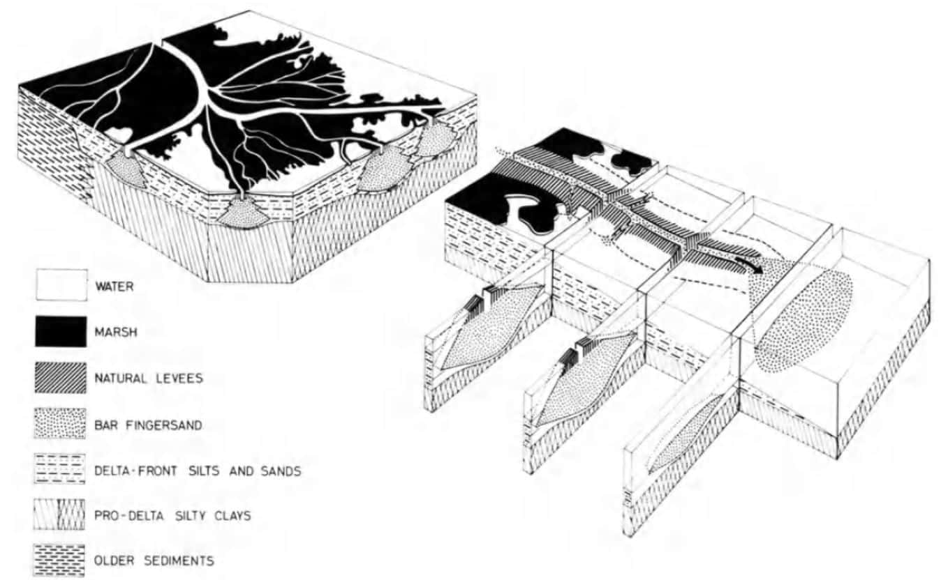 Deltaic depositional environment