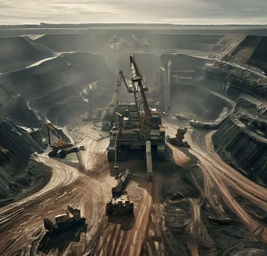 Open pit mining